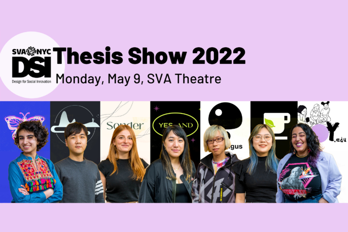 A collage of the students of the class of 2022 over a pink background