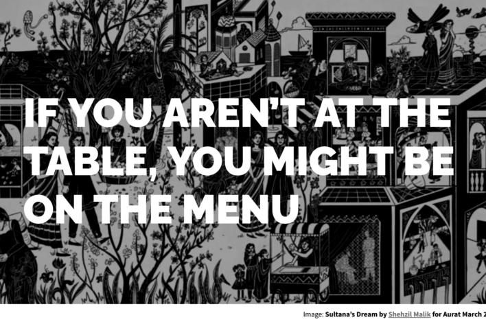 If you aren't at the table, you might be on the menu on a drawing from Sultana's Dream.