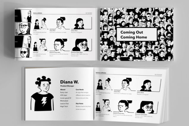 Two comic books with images in black and white, featuring drawings by Yikun Wang