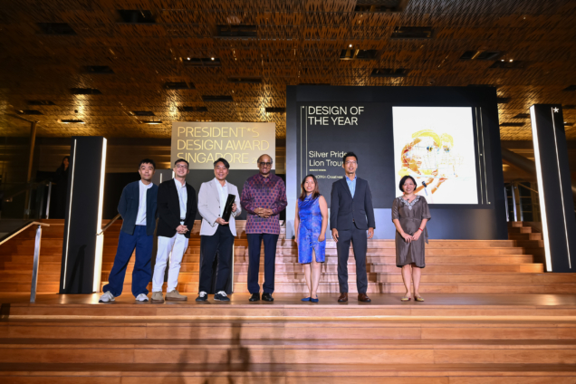 NextOfKin team winning Design of the Year Award at Singapore President's Design Awards.