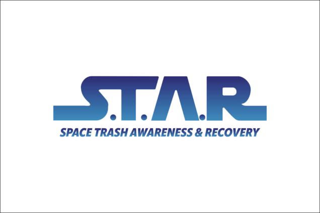 S.T.A.R. Space Trash Awareness and Recovery in blue letters on a white background.